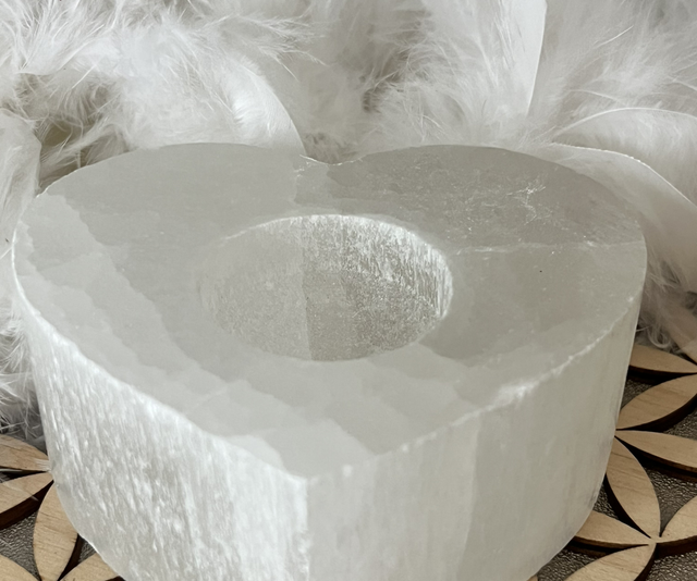 Porte bougie Sélénite 