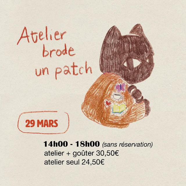 Atelier patch broderie