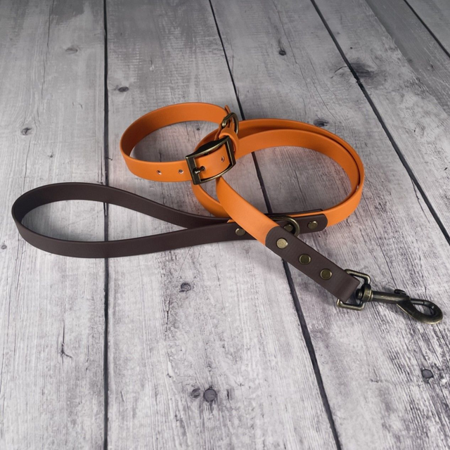 Burnt Orange & Espresso Waterproof BioThane® Lead