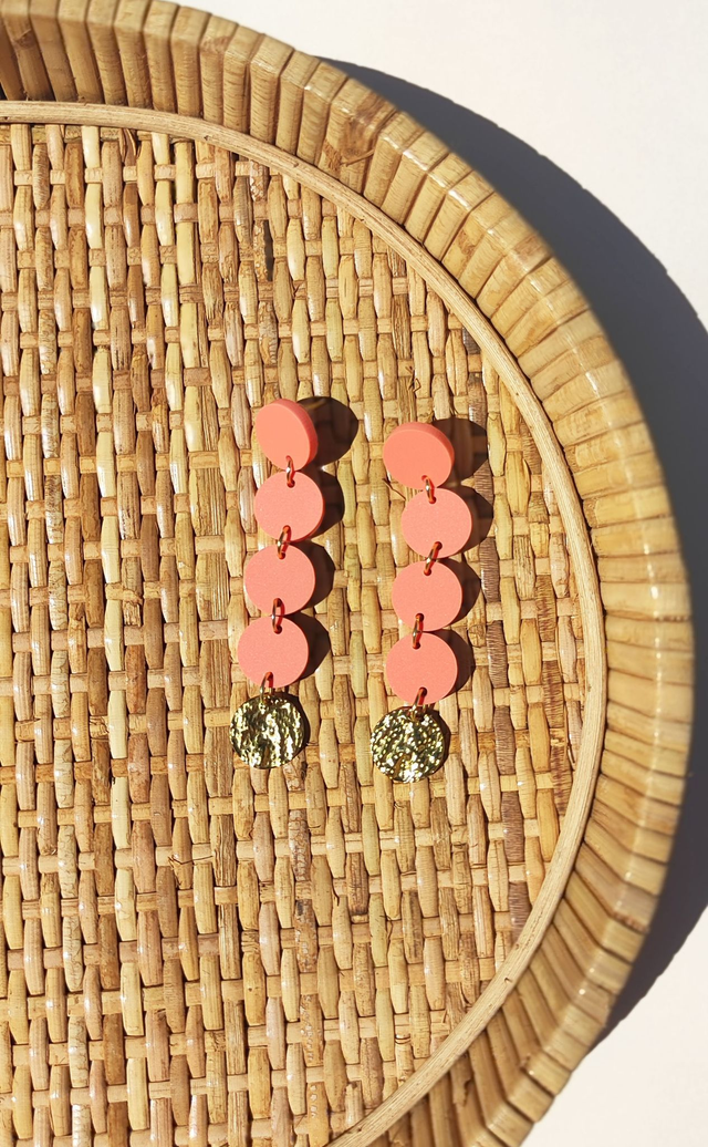 Boucles d'oreilles Olivia - Pêche
