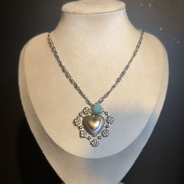 Collier classique ex-voto pierre d’amazonite