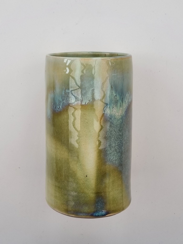 Jade Lagoon Ceramic Vase