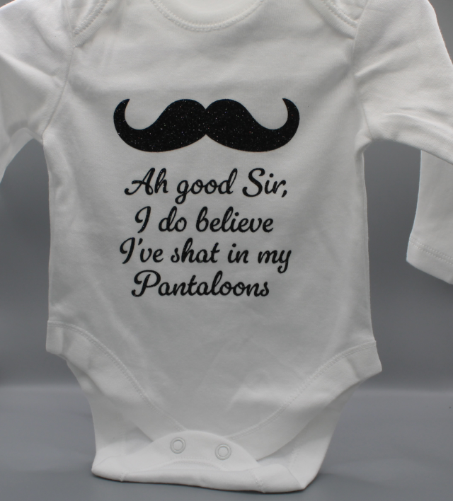 Ah Good Sir - Black glitter