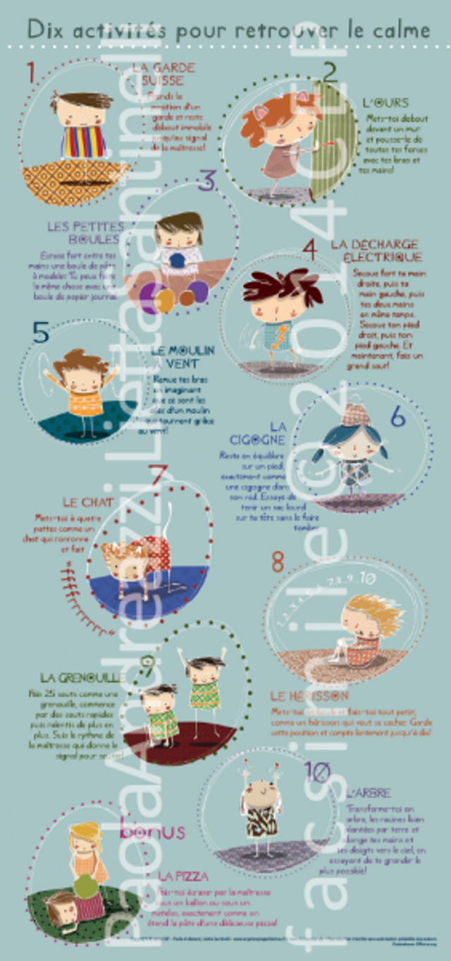 Poster - 10 activités pour retrouver le calme (FRA)