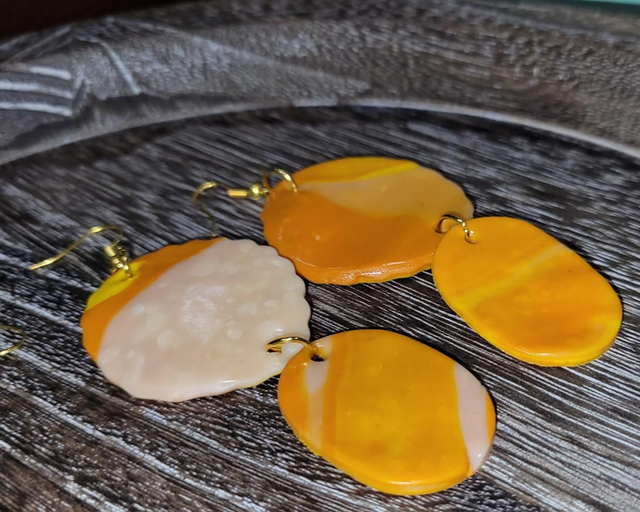 Clay earrings Sunrise( design 2)