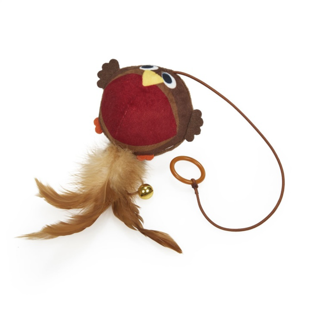 Christmas Robin Cat Teaser