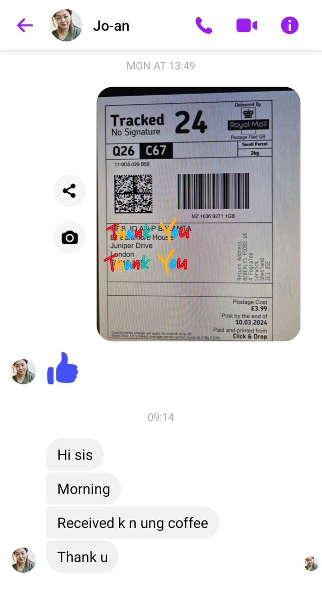 Happ Customer: Mrs Balanta ( London March 2024)