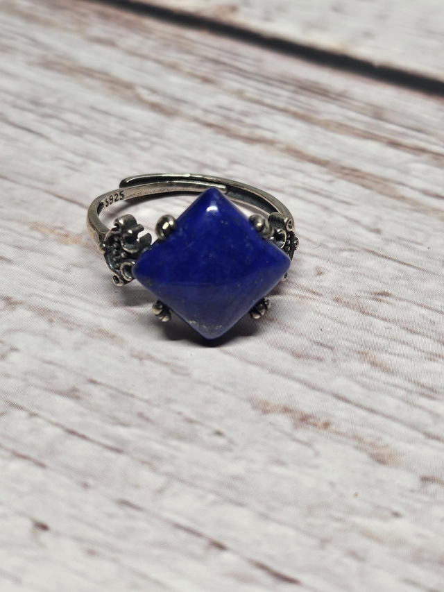 Bague en Argent 925 &amp; Lapis-lazuli – Ajustable