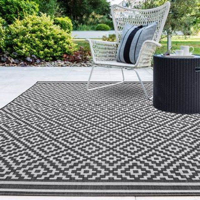 Milan Indoor/Outdoor 12 Black White