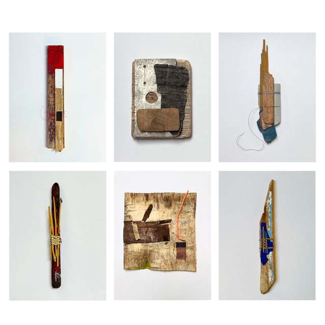 Woven and Bound - 6 Abstract art greeting cards