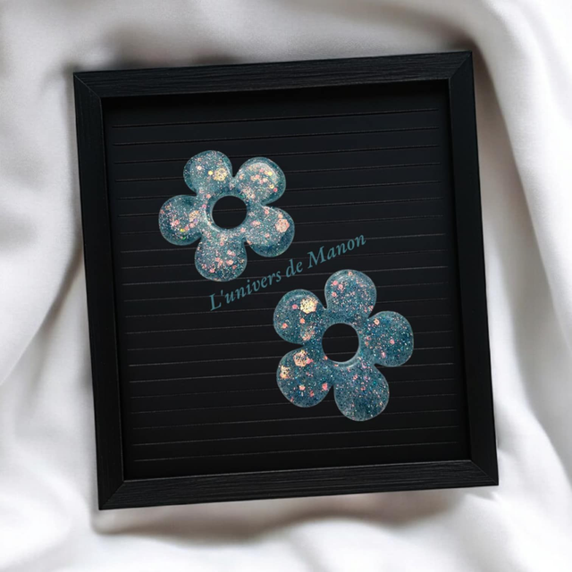 2 Pampilles fleur  (créoles interchangeables)  