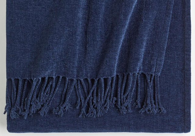 Kuschelige Plaid Decke marine