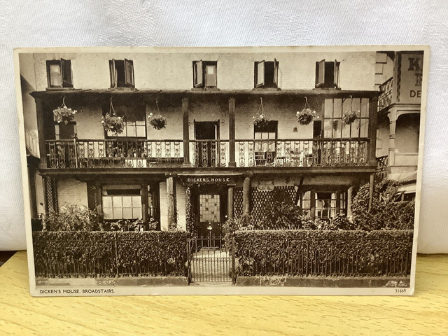 Broadstairs, Dickens House, Kent, Posted 1937 Ward's vintage postcard. Our Ref No. R762 £2.25