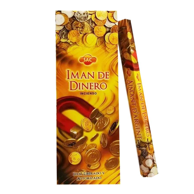 Caja GRANDE  6 uni. Incienso Sac Iman del dinero