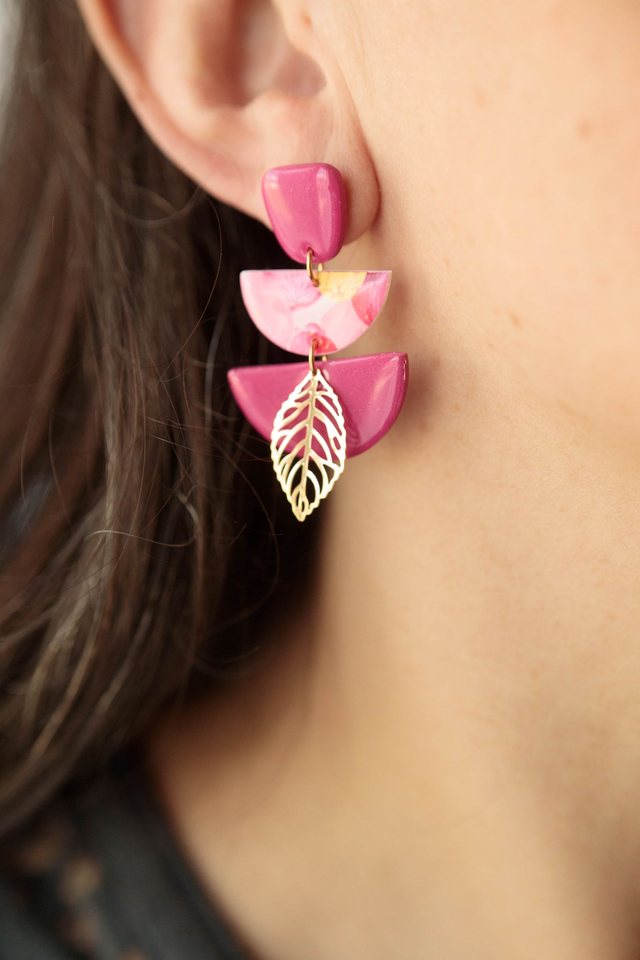 Boucles d'oreilles Colorées - Collection Pink Power