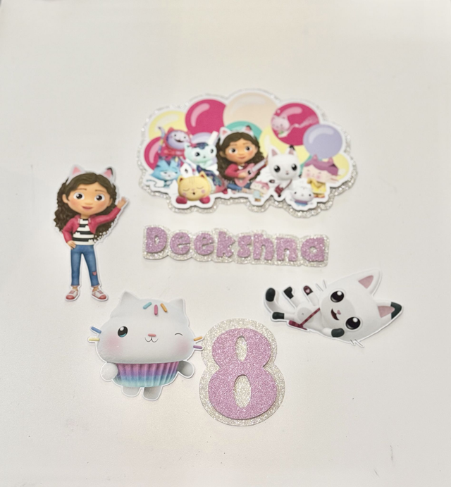Gaby’s Dollhouse cake toppers