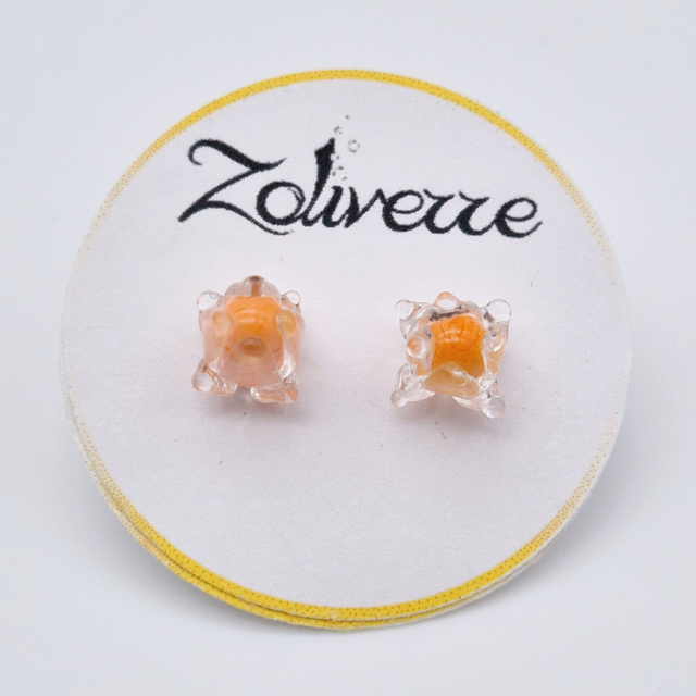 Puces d'oreilles - Clochettes oranges