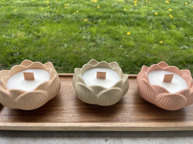 Bougie rechargeable - Fleur de lotus