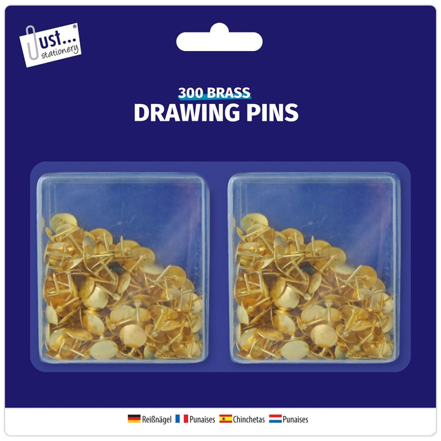 Tallon Just Stationery Brass Plated Drawing Pins - £1.49 a pack