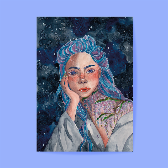 Portrait Wisteria - carte postale