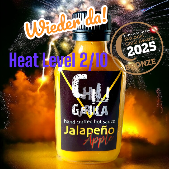  "Jalapeño Apple" Chiliguerilla Hand Crafted Hot Sauce 100ml. 14,95€/100ml 