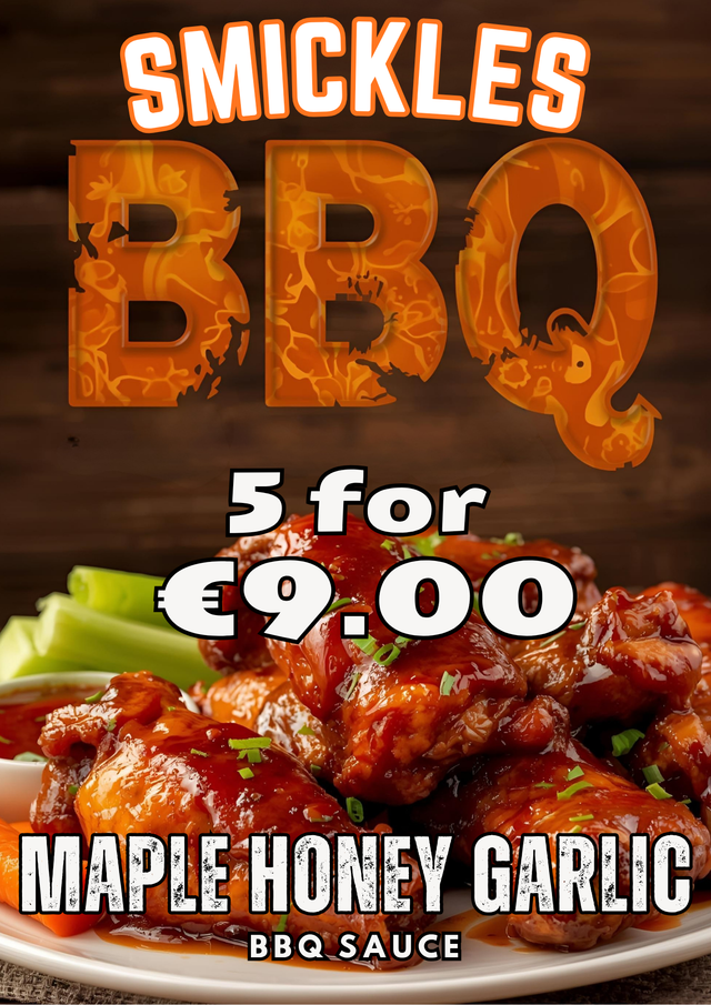 BBQ Chicken Wings + 2.50 Delivery Fee