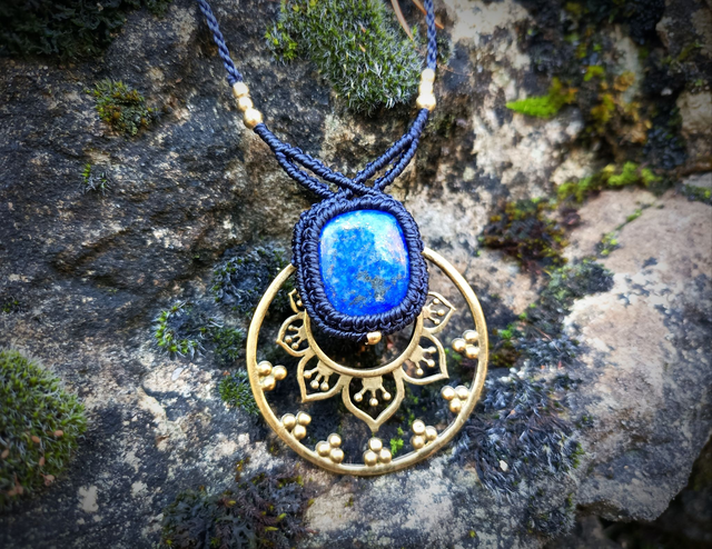 Pendentif Mandala ~ Lapis-lazuli