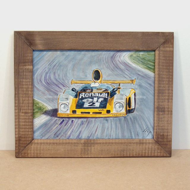 Artimotor enmarcado 28x35 - 1978 Pironi-Jaussaud (Alpine A442) 1º Le Mans