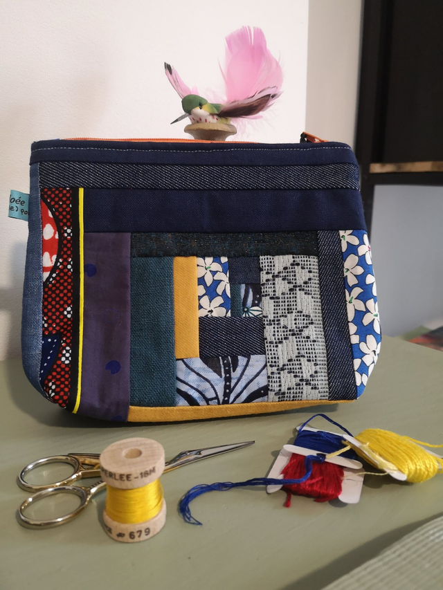 Grande Pochette Crasy patchwork 