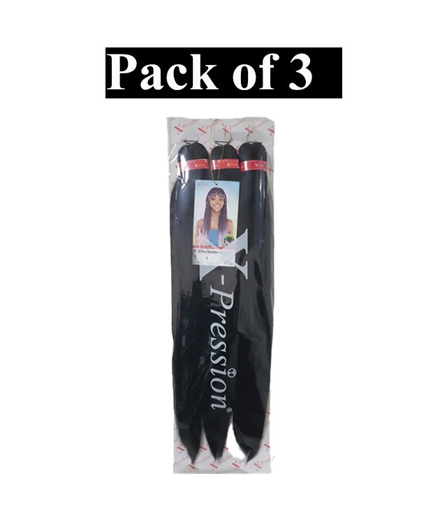 (Pack of 3) Xpression 3X Pre-Stretched Braid