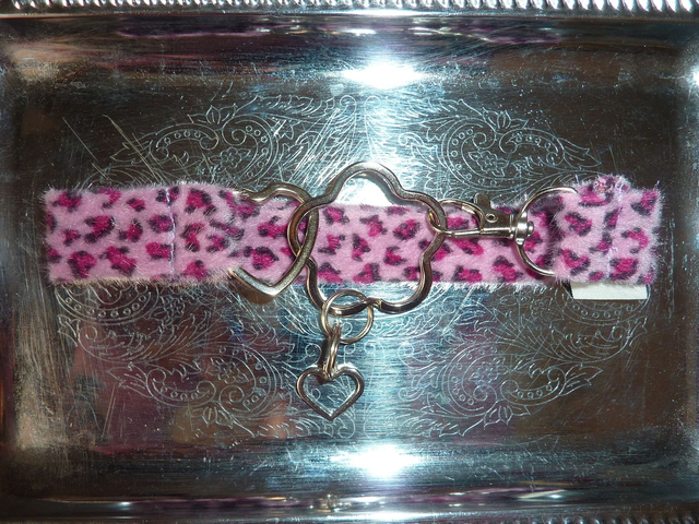 choker - leopard rose