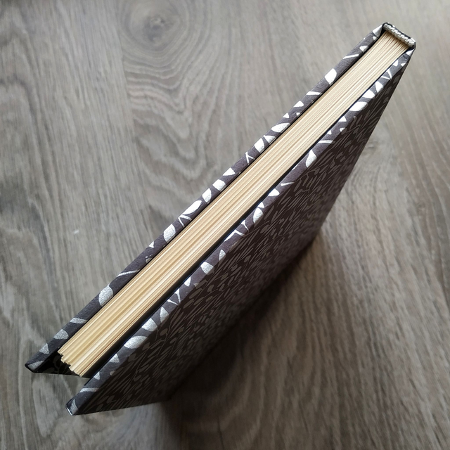 Carnet Lokta Feuilles argentées