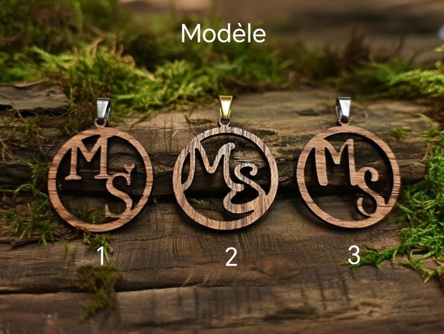 Médaillon ou porte clef initiales