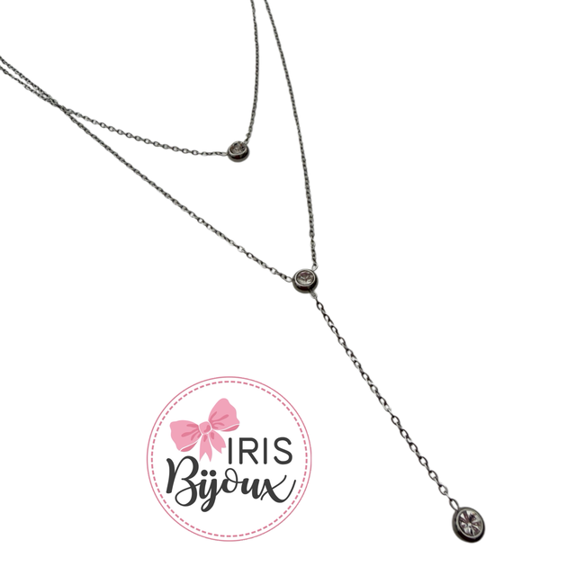 Collana doppio filo punti luce 