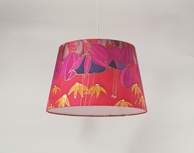 Dusky hedgerow silk ceiling pendant