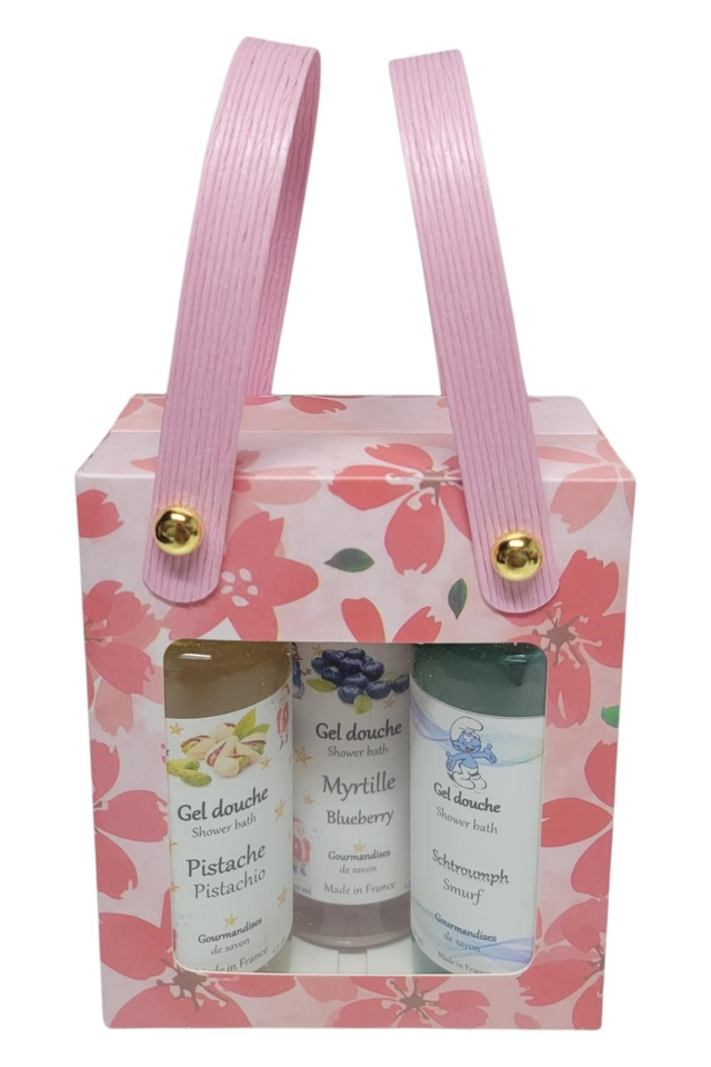 Boite de 3 flacons de gel douche au choix