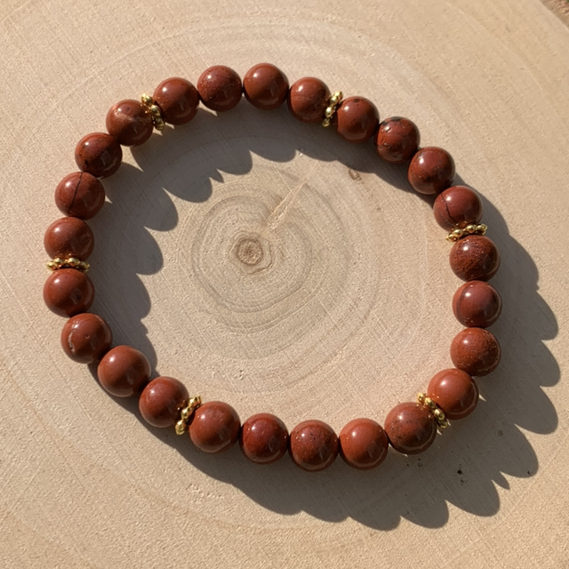 Bracelet jaspe rouge