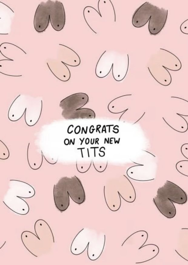 Congrats on Your New Tits Card – Funny & Empowering Greeting Card