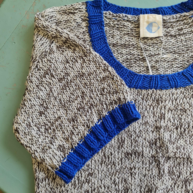 Brun/vit melerad t-shirt strl M