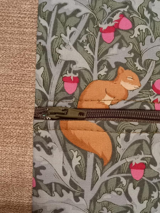 Shoulder Tote Bag - Beige and Green Floral