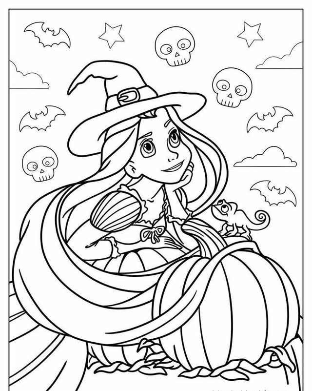 Rapunzel Halloween Canvas 