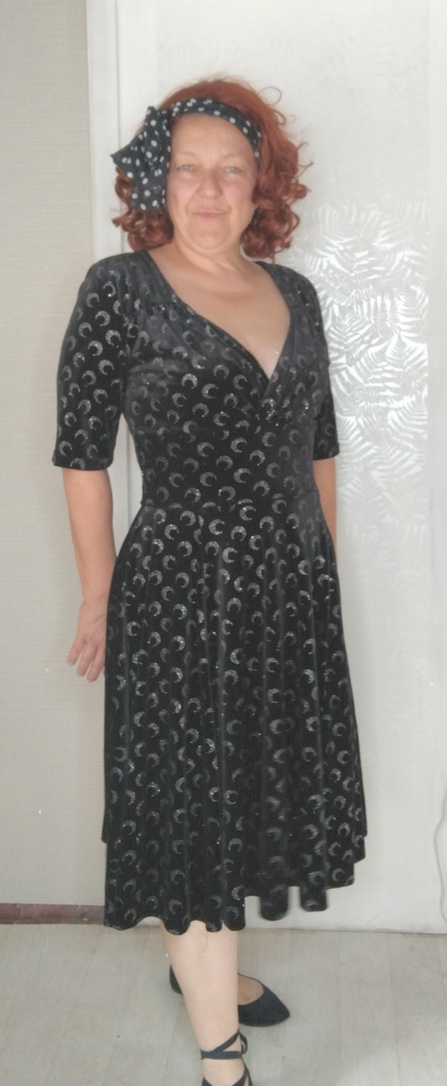 Robe Collectif Trixie Glitter Moon Velvet Black T46/48