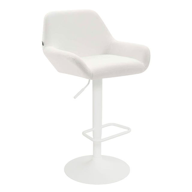 Barhocker Santin, Kunstleder, weiß - Gratis-Versand