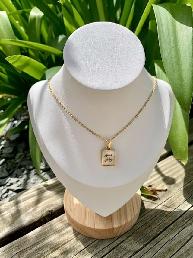 Collier Zodiaque Verseau en Nacre