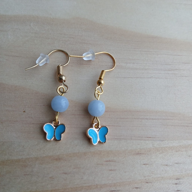 Oorbellen &quot;Hemelvlinder&quot; met Angeliet (3.035)