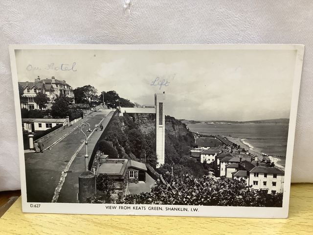 View from Keats Green, Shanklin, Isle of Wight, Posted 1959, G Dean &amp; Co, postcard. Our Ref No. R615 £2.50