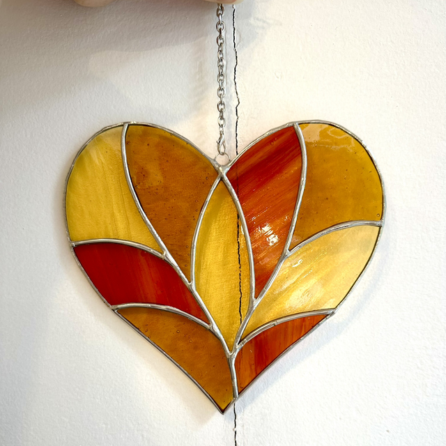 Cœur wavy (jaune orangé)