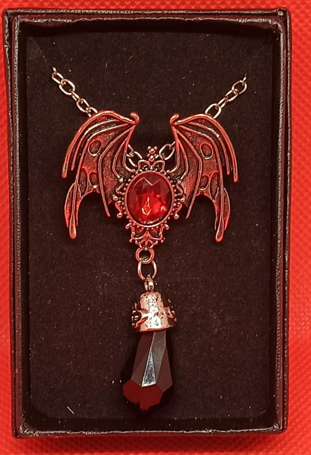 Tibetan Silver Dragon Wings Pendant Necklace.