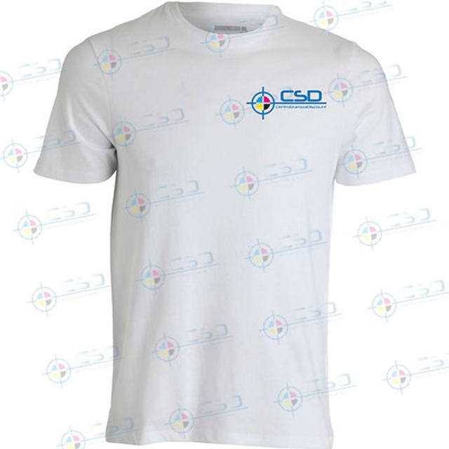 T-Shirt stampa lato cuore da un colore a quadricromia, formato circa cm. 9x4, pronte in 12 giorni (prezzo con IVA)