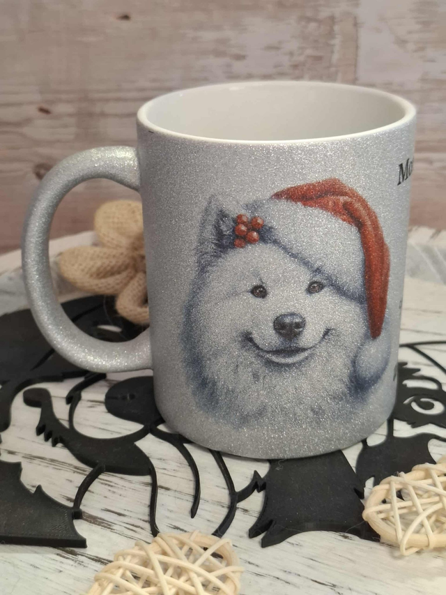 Mug à paillettes samoyède